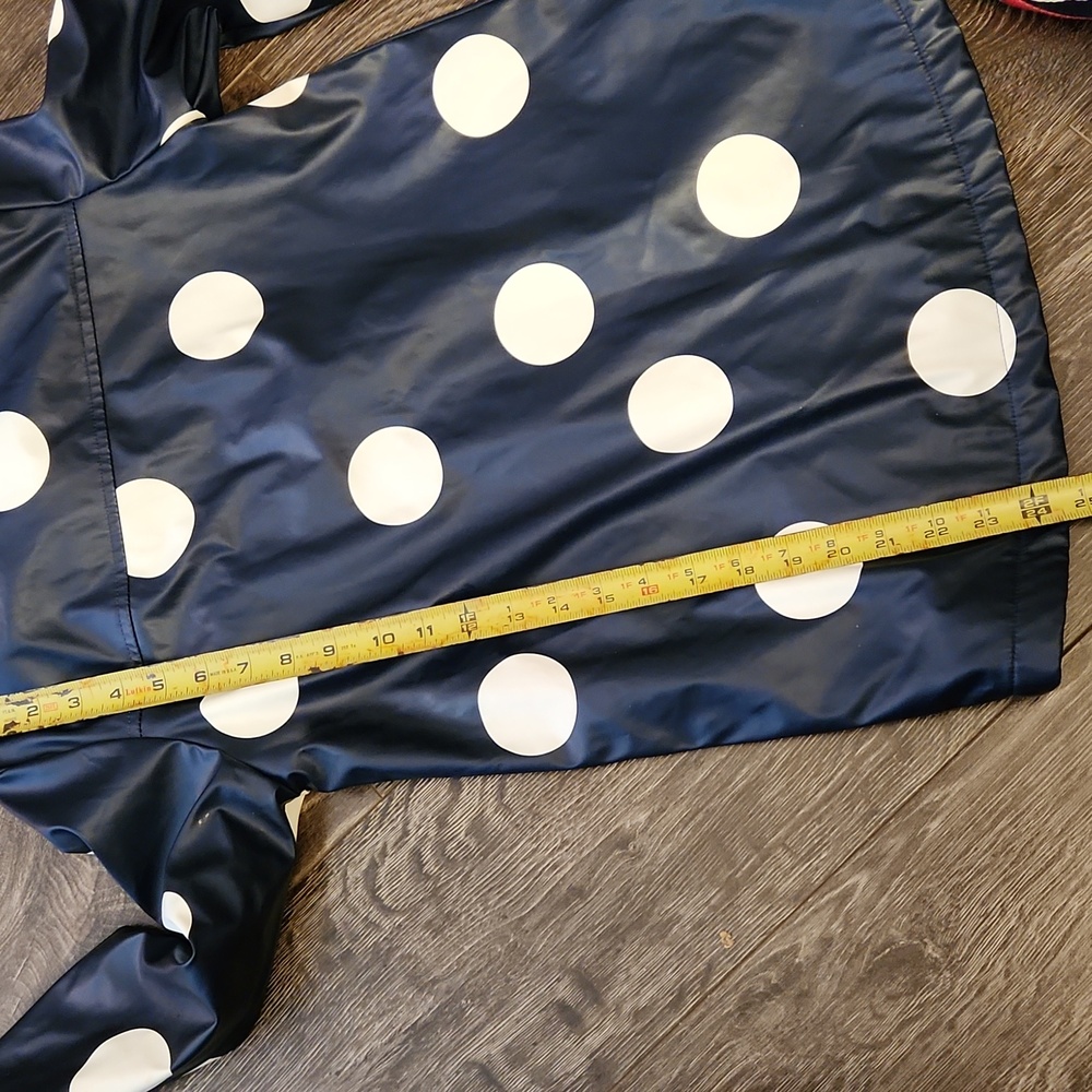 Joe Fresh Blue and White Polka Dot Raincoat - KIDS Large 10/12 JACKET - Picture 9 of 14